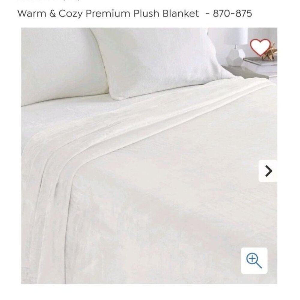 Premium Plush Blanket White Size Twin 72x92in Brand New